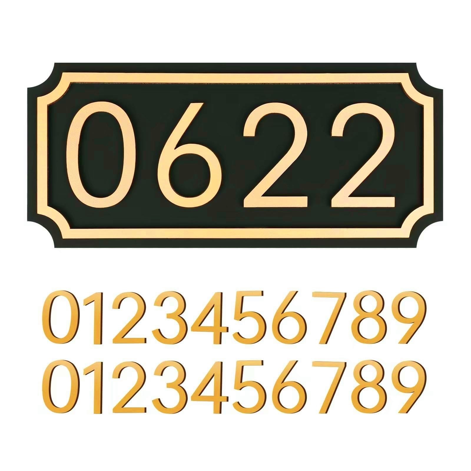 House Numbers for Outside, Address Plaques, Mailbox Medium Signage, Black