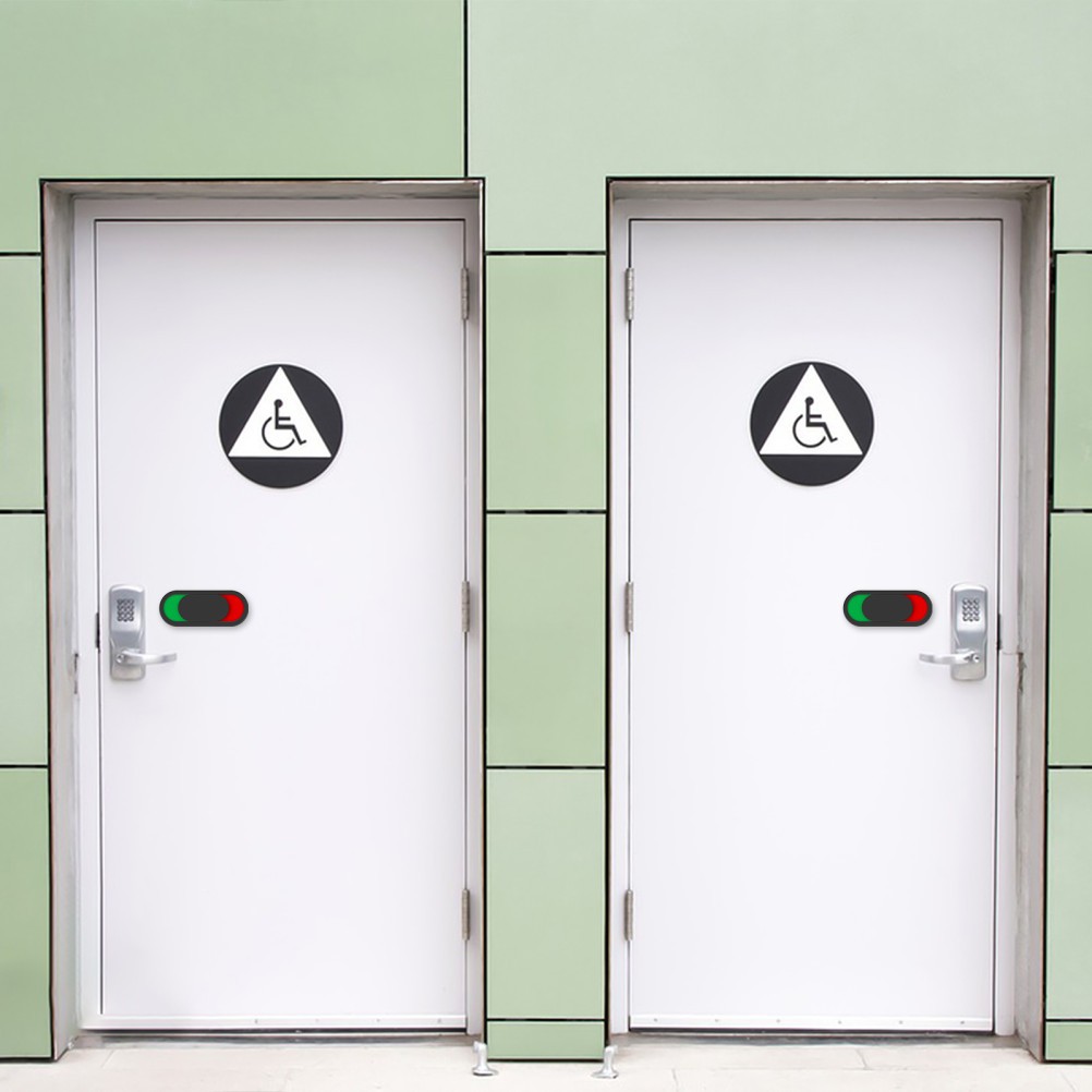 2Pcs Smooth Toilet Door Signboard for Office and Public Bathroom Use