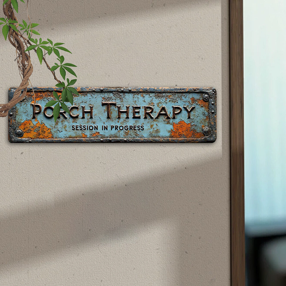 1 PC 2D Flat Home & Clinic Porch Therapy Metal Sign Street Sign Hospitals Plaque