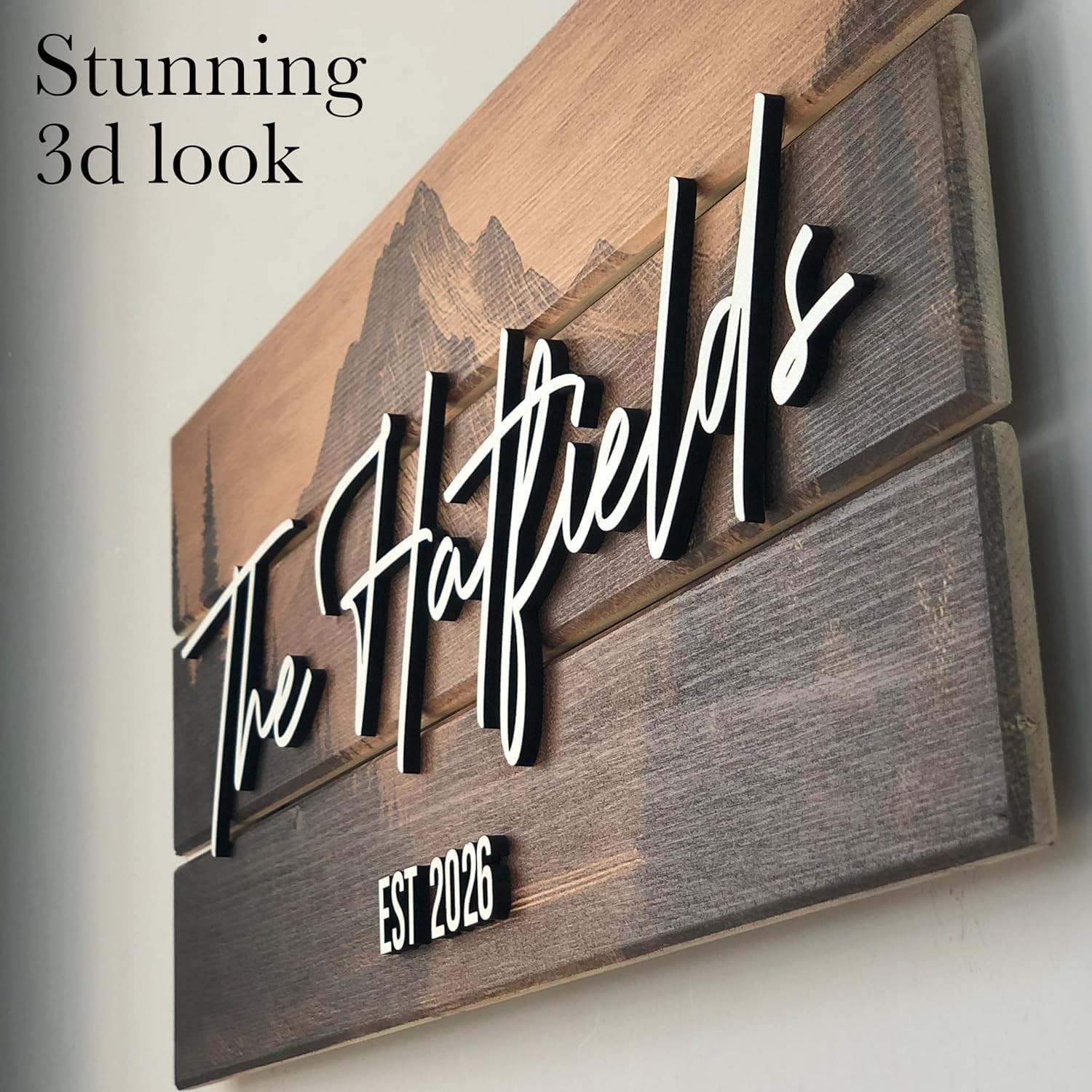 Personalized Wood Name Sign Custom Beach House Lake House Farmhouse Cabin Decor