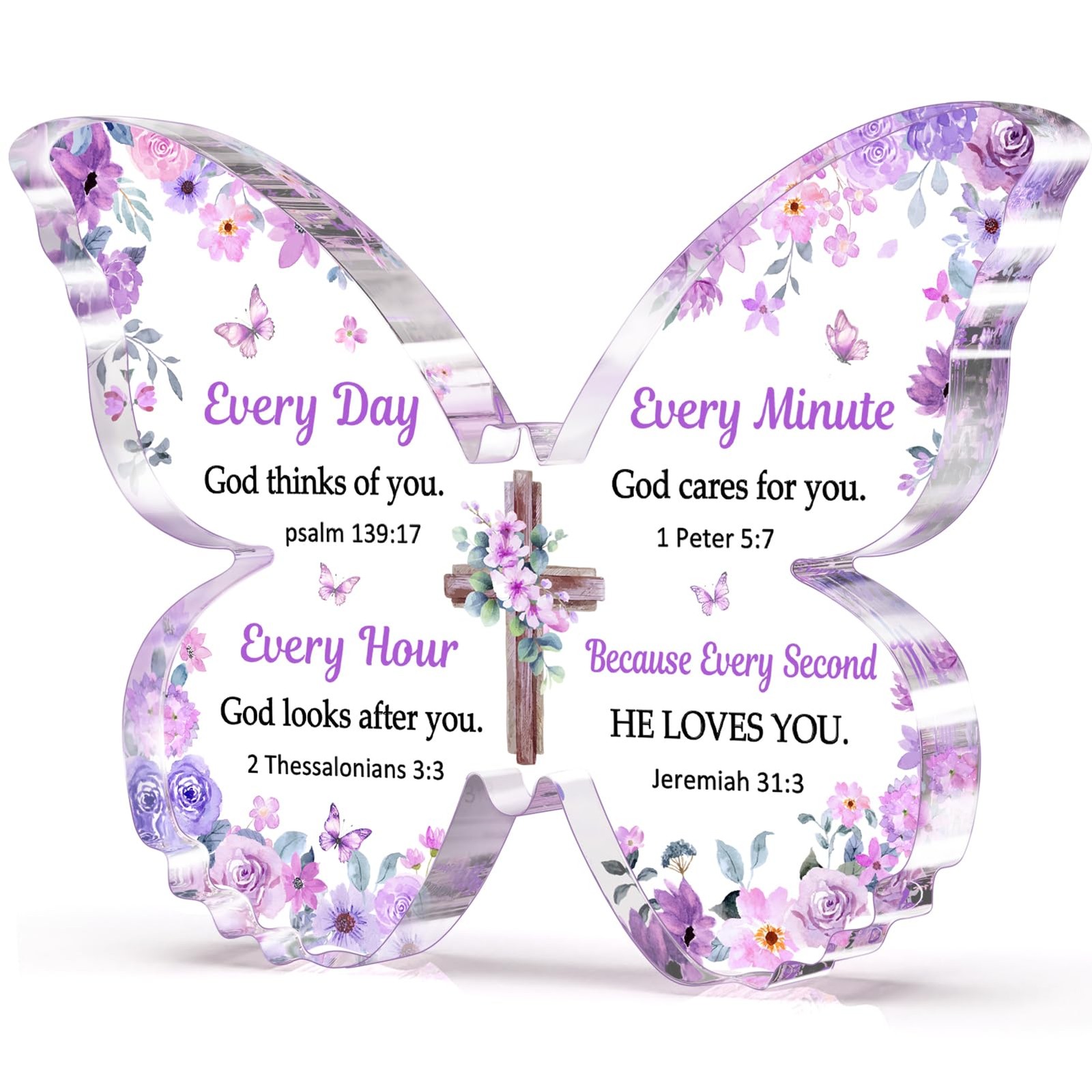 Christian Gifts for Women Faith, Butterfly Acrylic Plaque Sign, Christian Gif…