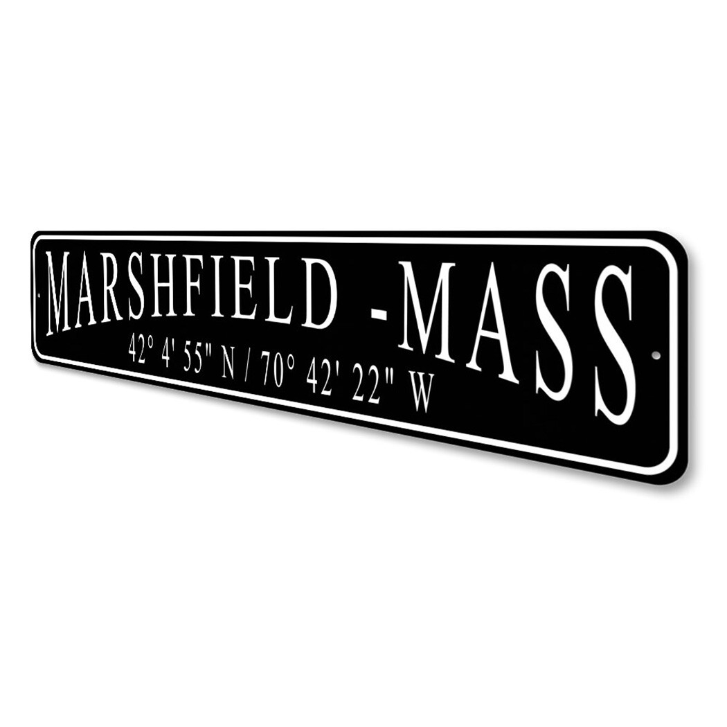 Personalized City State Coordinates Sign