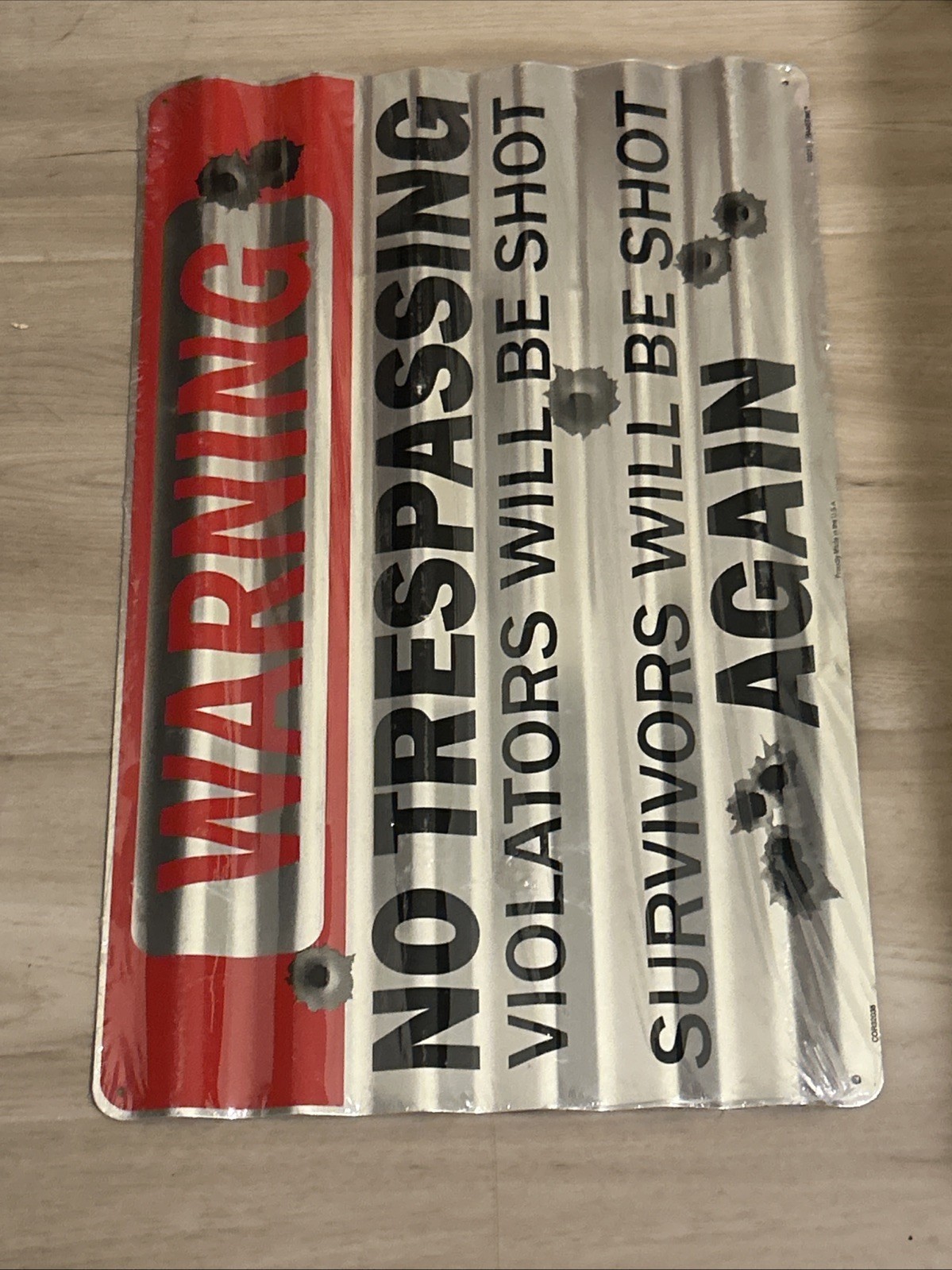 warning no trespassing sign – Metal – Brand New – Free Shipping