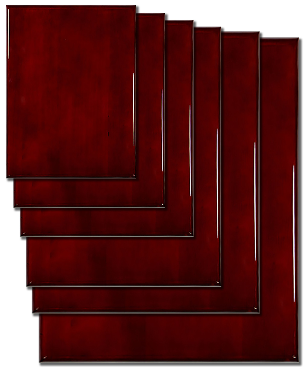 Plaque Base – Premium Piano Finish Cherry – Solid Wood – Free Shipping