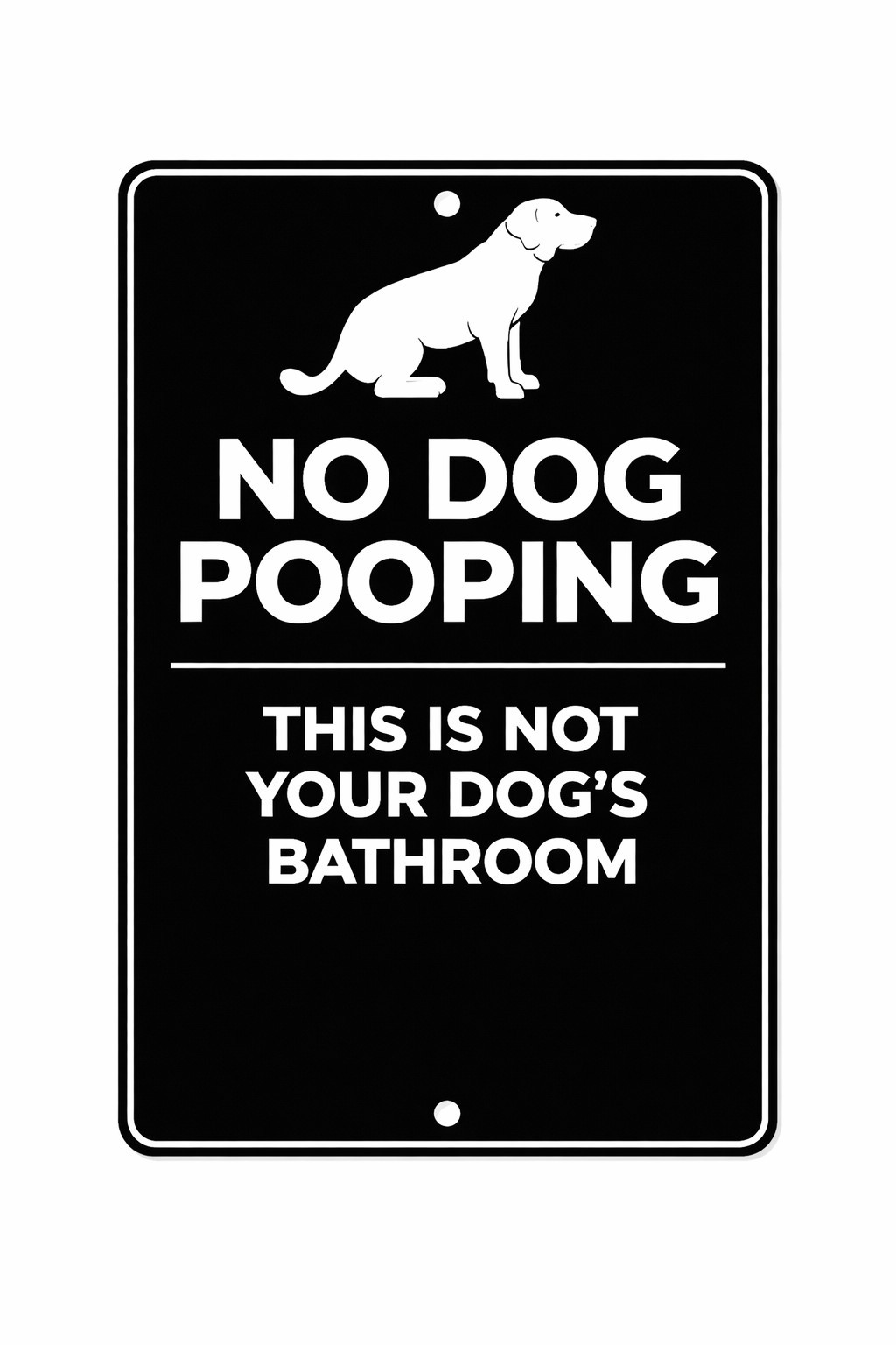Yard Sign No Dog Pooping Aluminum M Warning Metal Tin Sign 8×12 Outdoor Decor