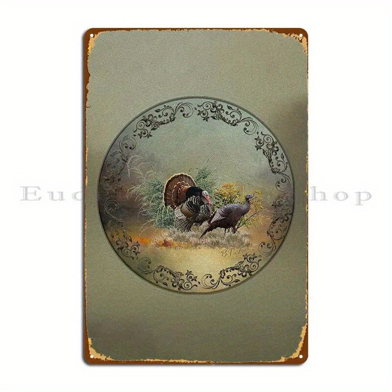 Wild Turkey Game Bird Tin Metal Signs Club Printed Party Painting Living Room
