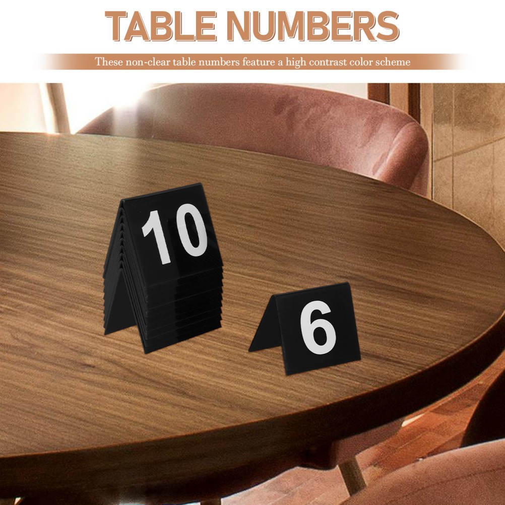 20 Pcs Numbered V Shaped Table Signs Acrylic Table Number Cards For Events
