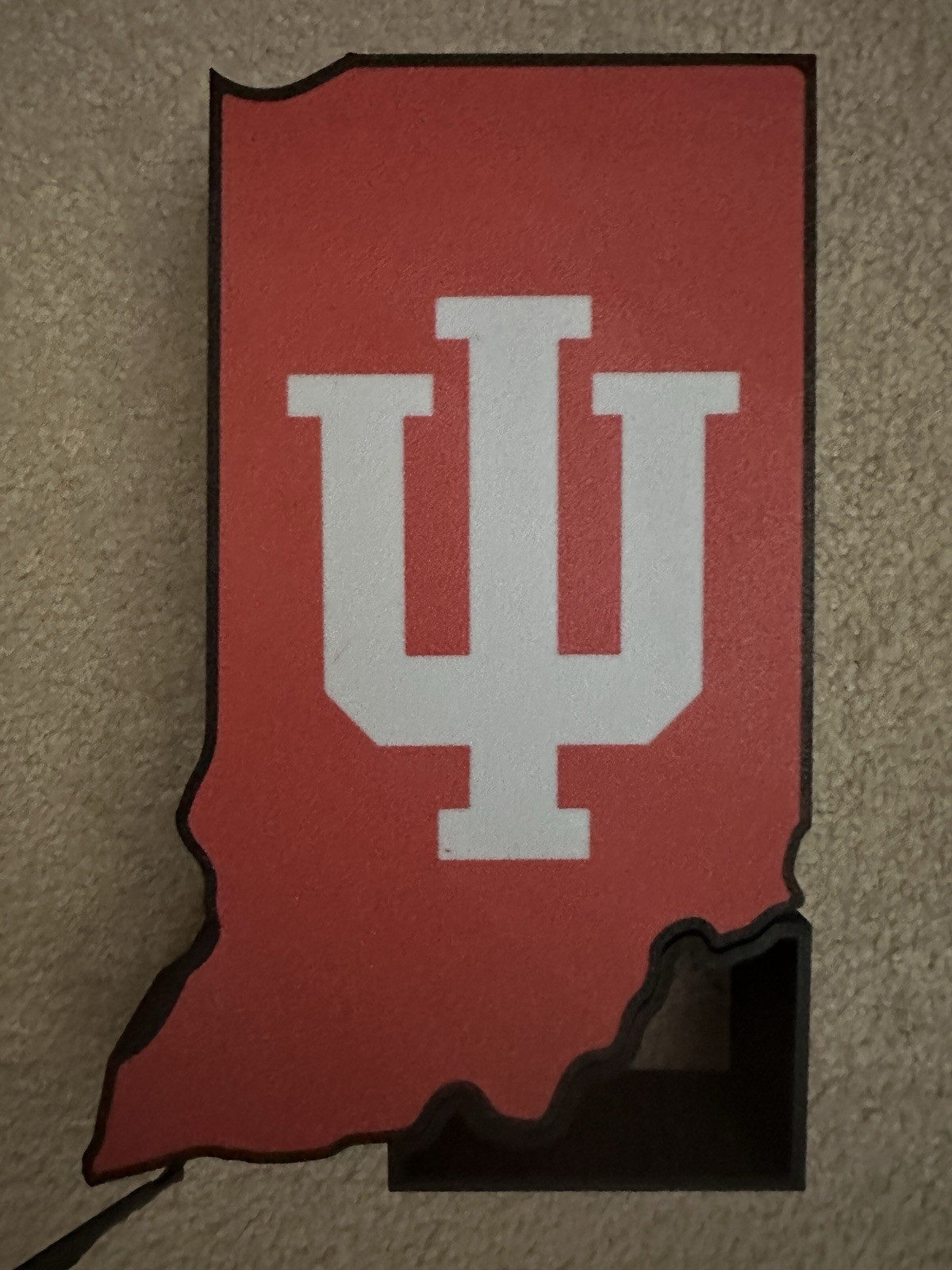Indiana Hoosiers Inspired Football LED light box With Remote.