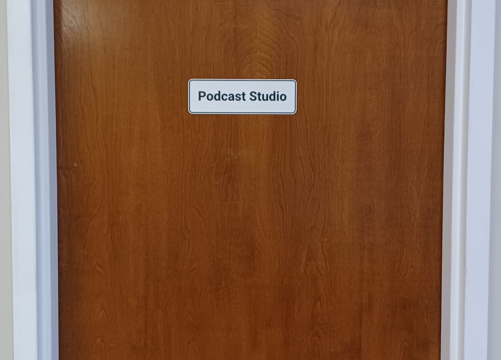 Podcast Studio door sign for podcast or video studio 3.16″ x 9.88″