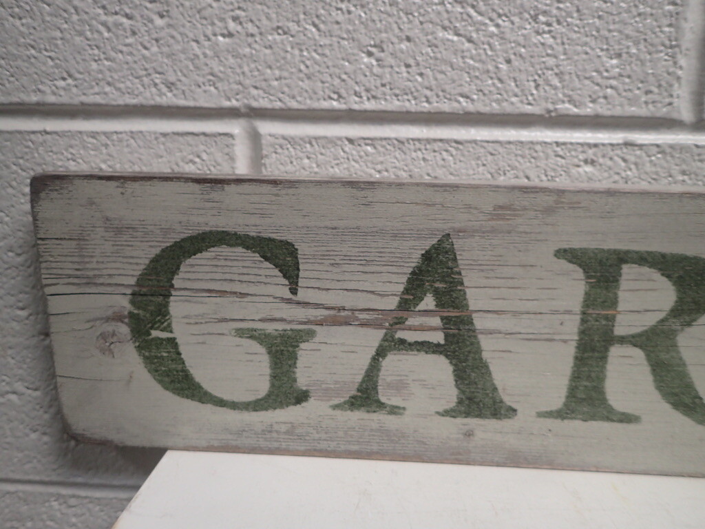 Large 43″ Country Style Painted & Distressed WOOD GARDEN PATH SIGN