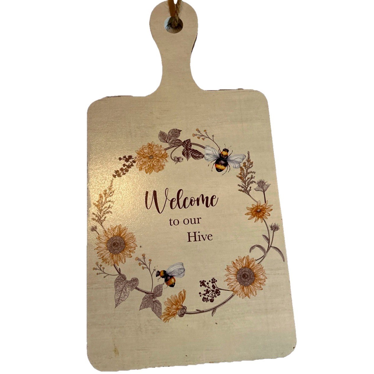 Welcome to Our Hive Bee Sunflower Decorative Cutting Board Wall Decor
