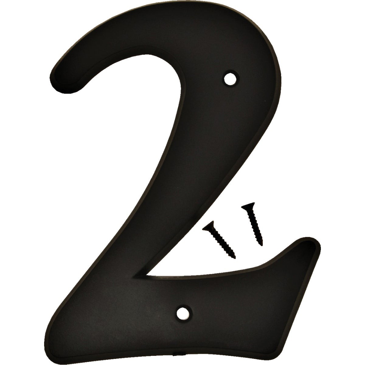 Hy-Ko 6 In. Black Gloss House Number Two 30202 Hy-Ko 30202 029069302023 Plastic