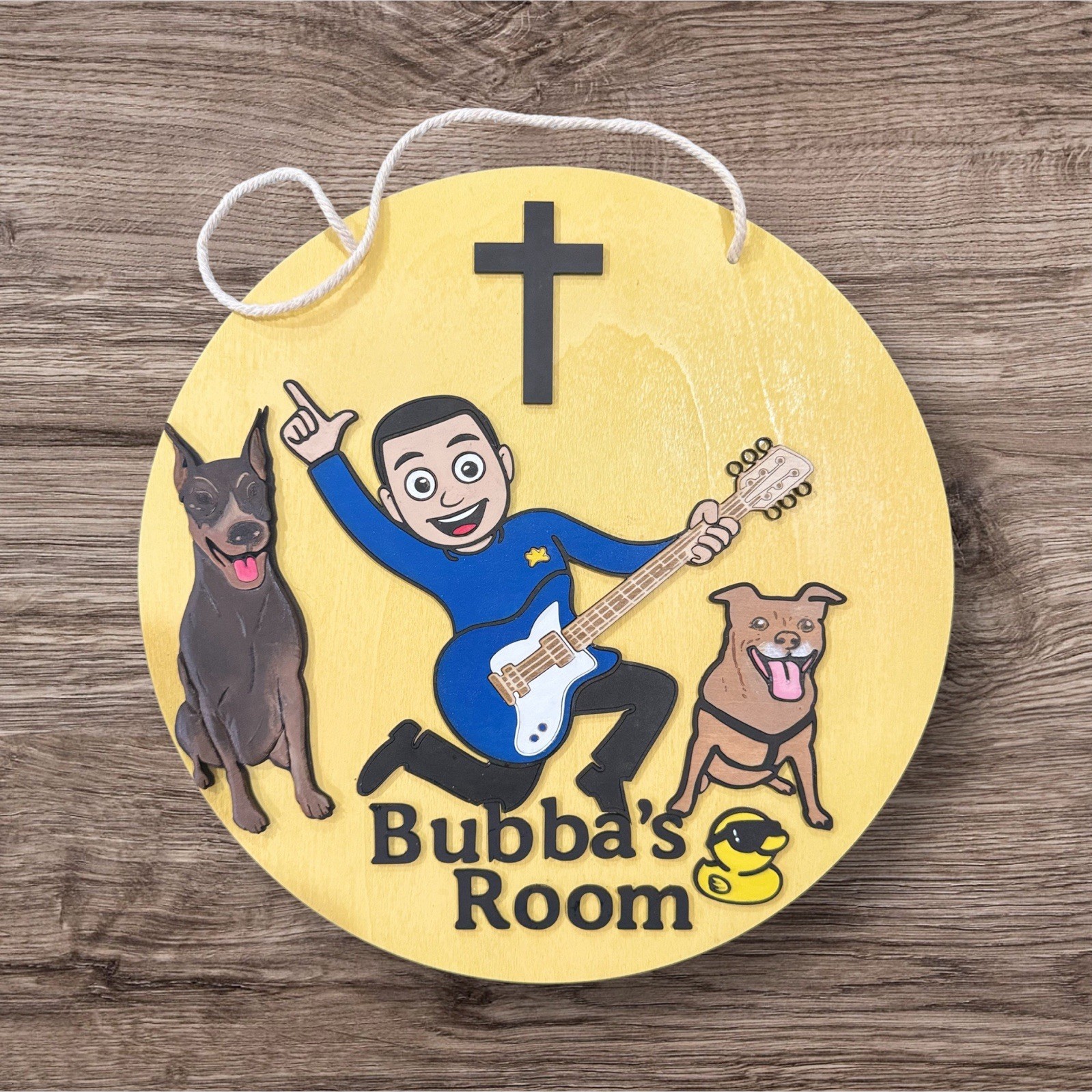 Custom Wood Door Sign Personalized Hanger