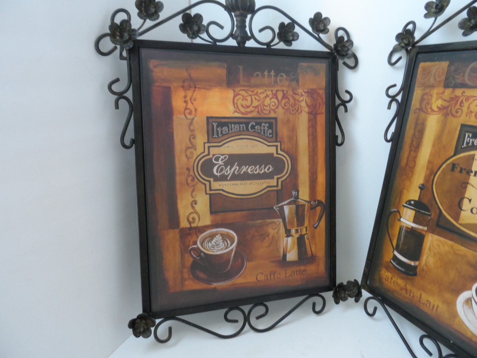 Unbranded Metal Wall Art Decor Coffee Cafe Metal Signs – Lot of 2 – 21″ x 12″