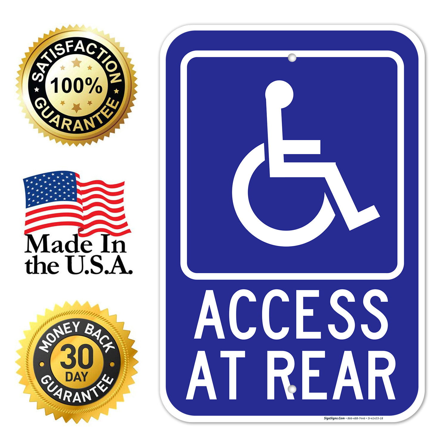 Access At Rear Sign,