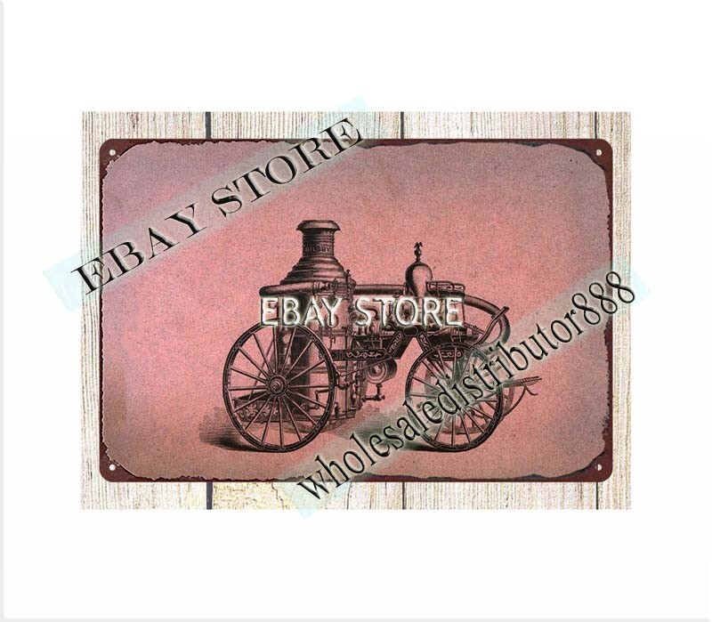 1877 Silsby Rotary Steam Fire Engines Seneca Falls, N metal tin sign tin plaque