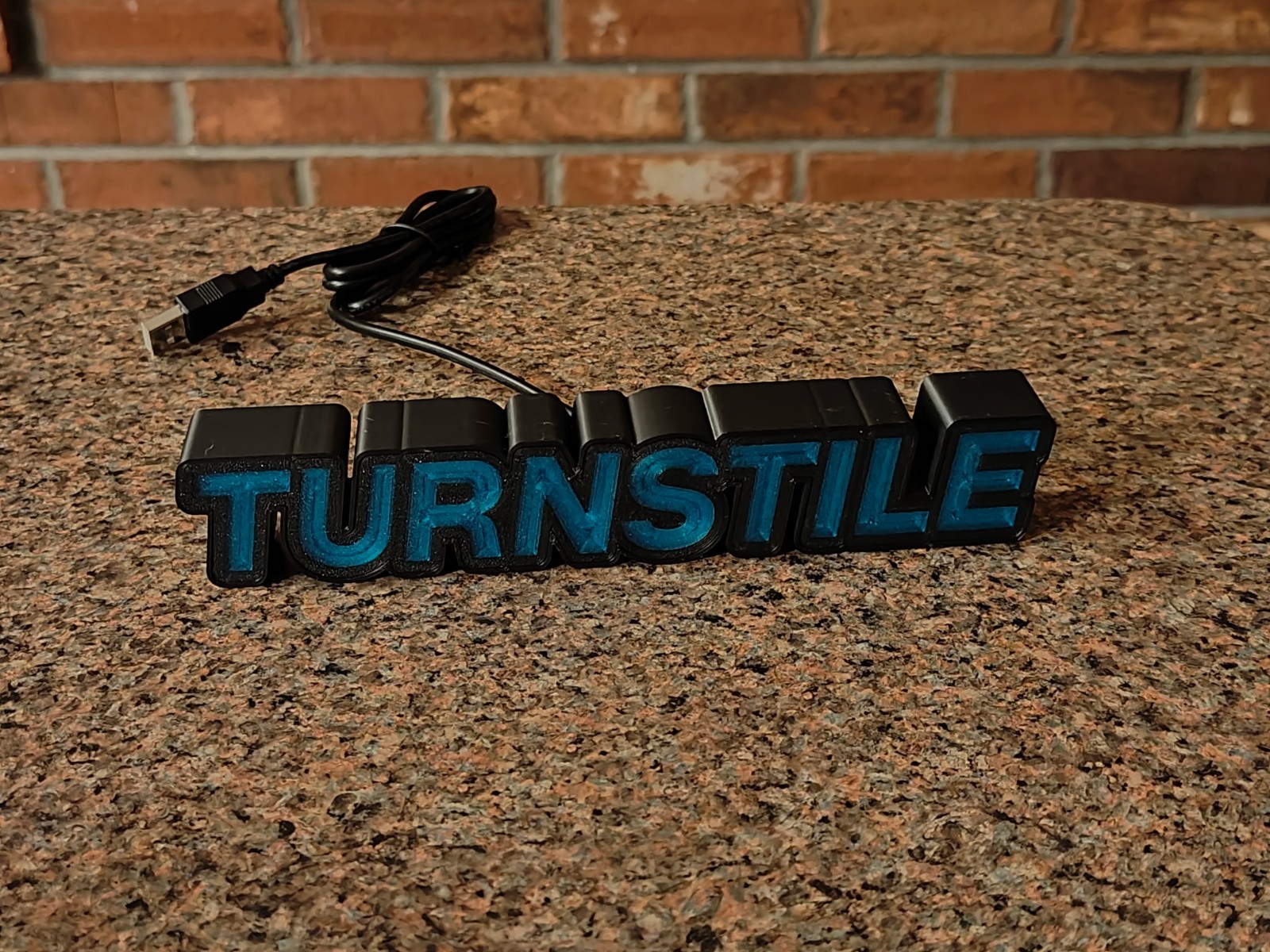 TURNSTILE logo illuminated LED sign – Wall Mount or Free-Standing