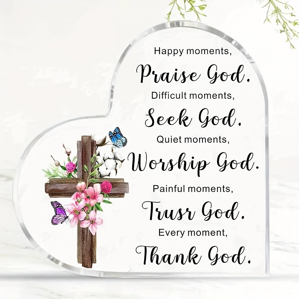 Every Moment Trust God Love Acrylic Plaque Christian Faith Comfort Keepsake Gift
