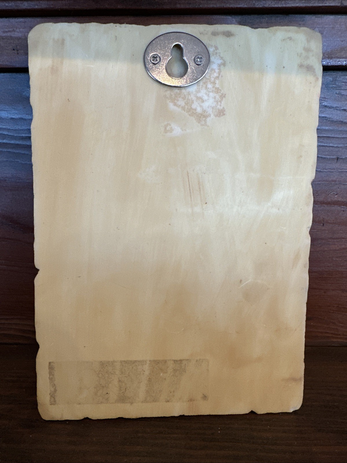 Vintage BLUM Iris Relief Wall Plaque – 3D Purple Floral Cottage Decor 4.75×6”
