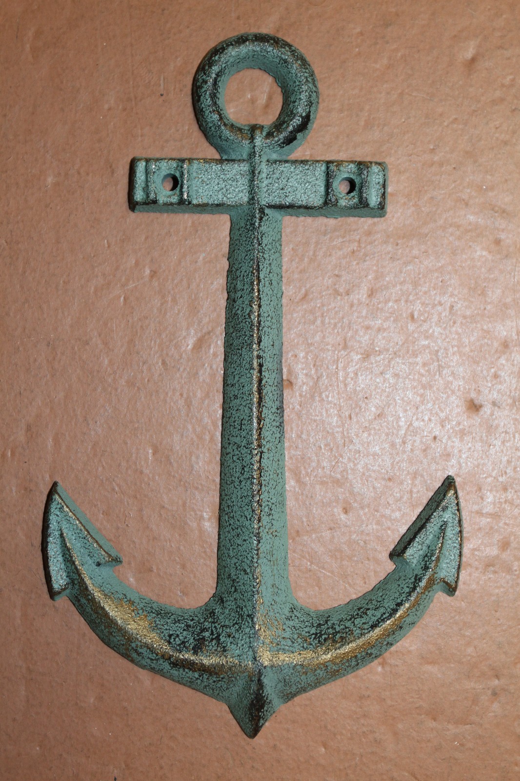 2-Large Metal ANCHOR WALL PLAQUE,Maeiner Decor,Boat Style,Bath Accents,N-42