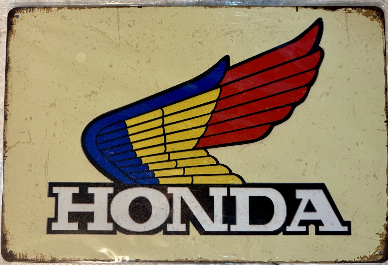 TIN SIGN 8×12 Honda Motorcycles Bikes Wings Cars Automobiles Japanese Motor DD21