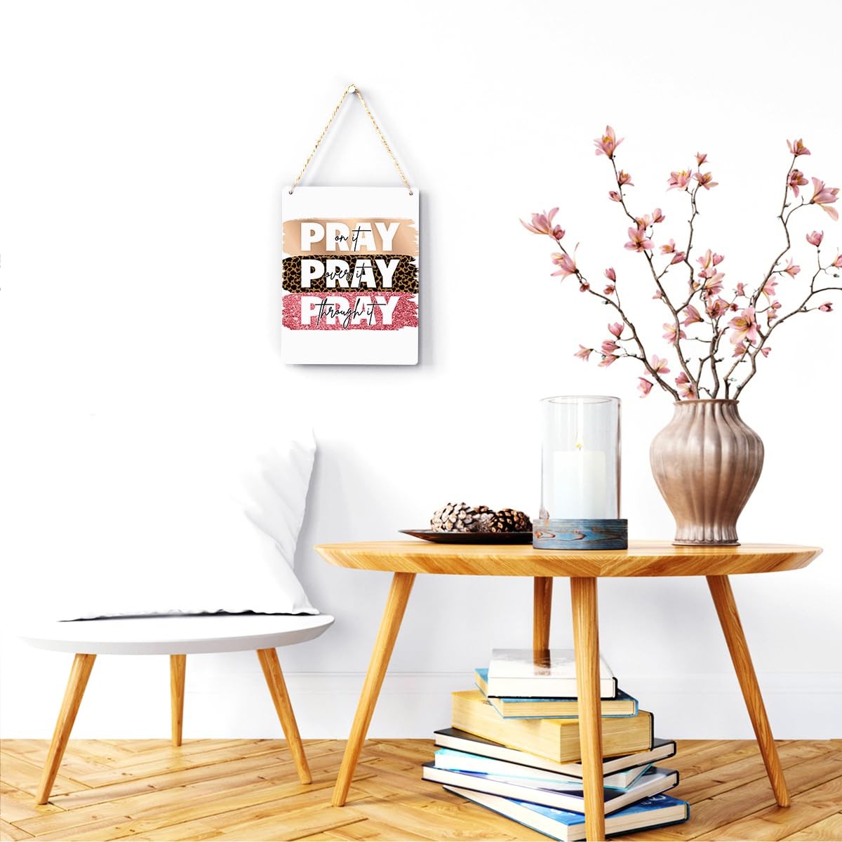 Inspirational Decor Pray On It Bible Verse Wall Art Christian Gifts for Women…