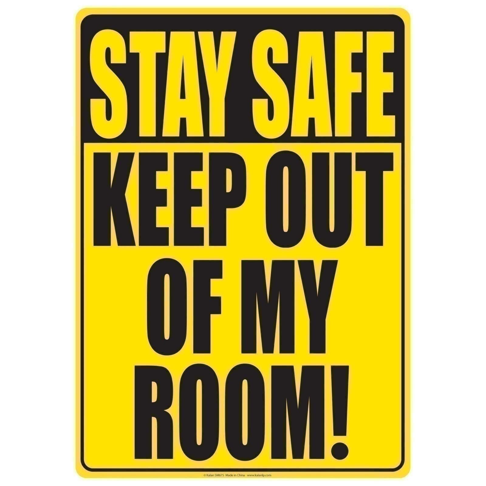 Stay Safe Keep Out of Room Metal Sign – Fun Tin Signs for Man Cave – Metal…