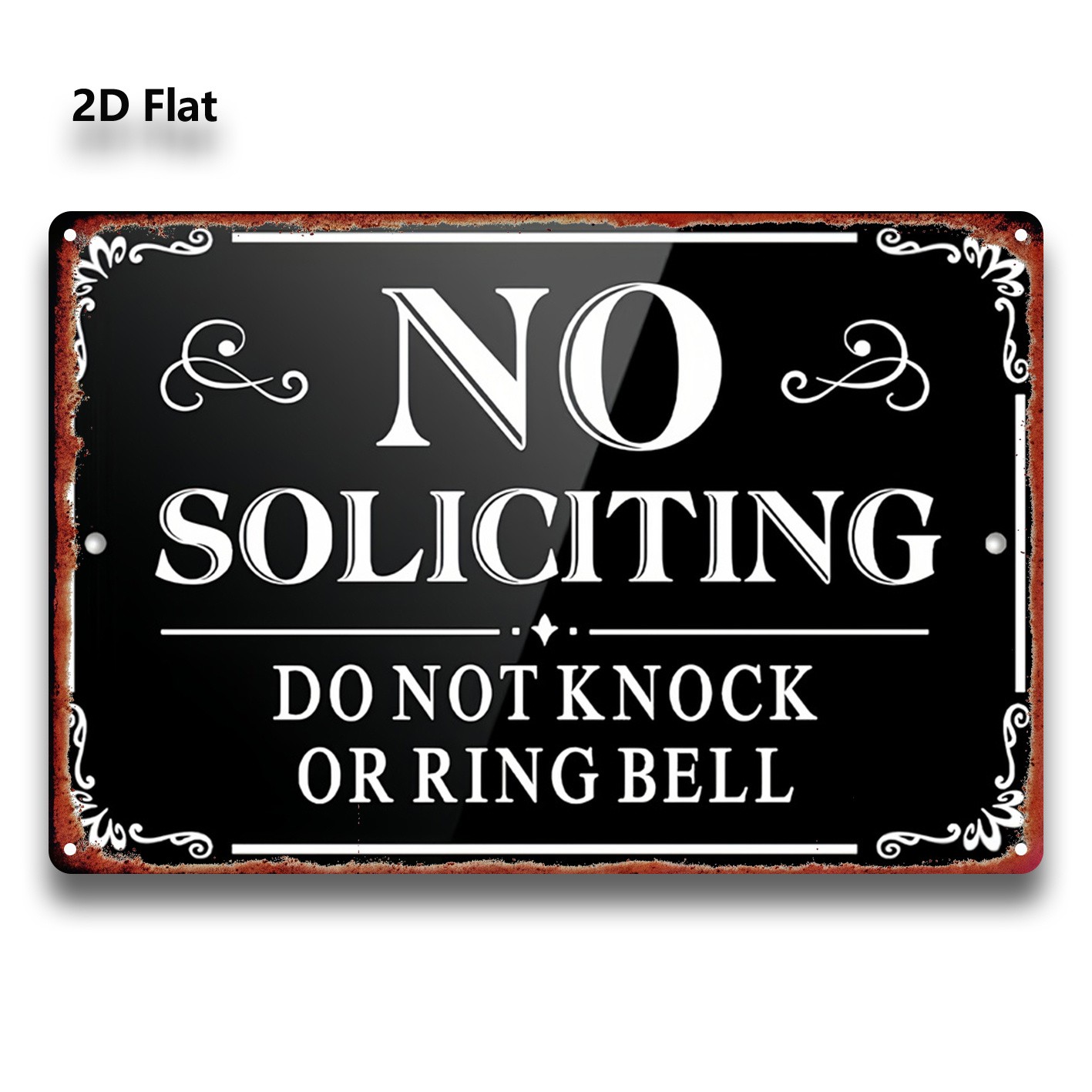 20.32*30.48 cm Metal Sign “No Soliciting”