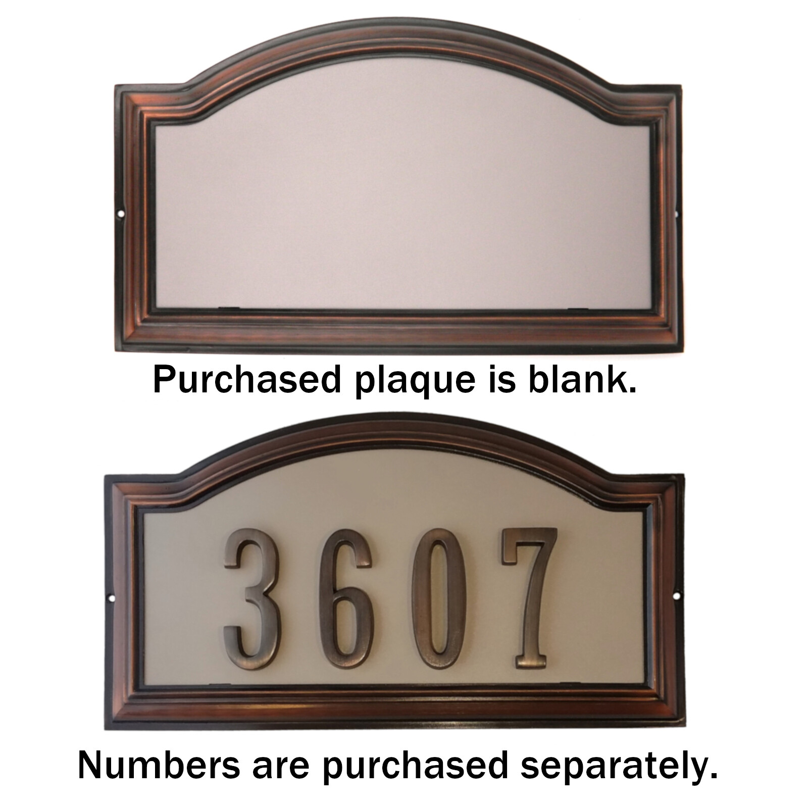 Warwick Custom Arch House Number Plaques and Bronze Address Numbers