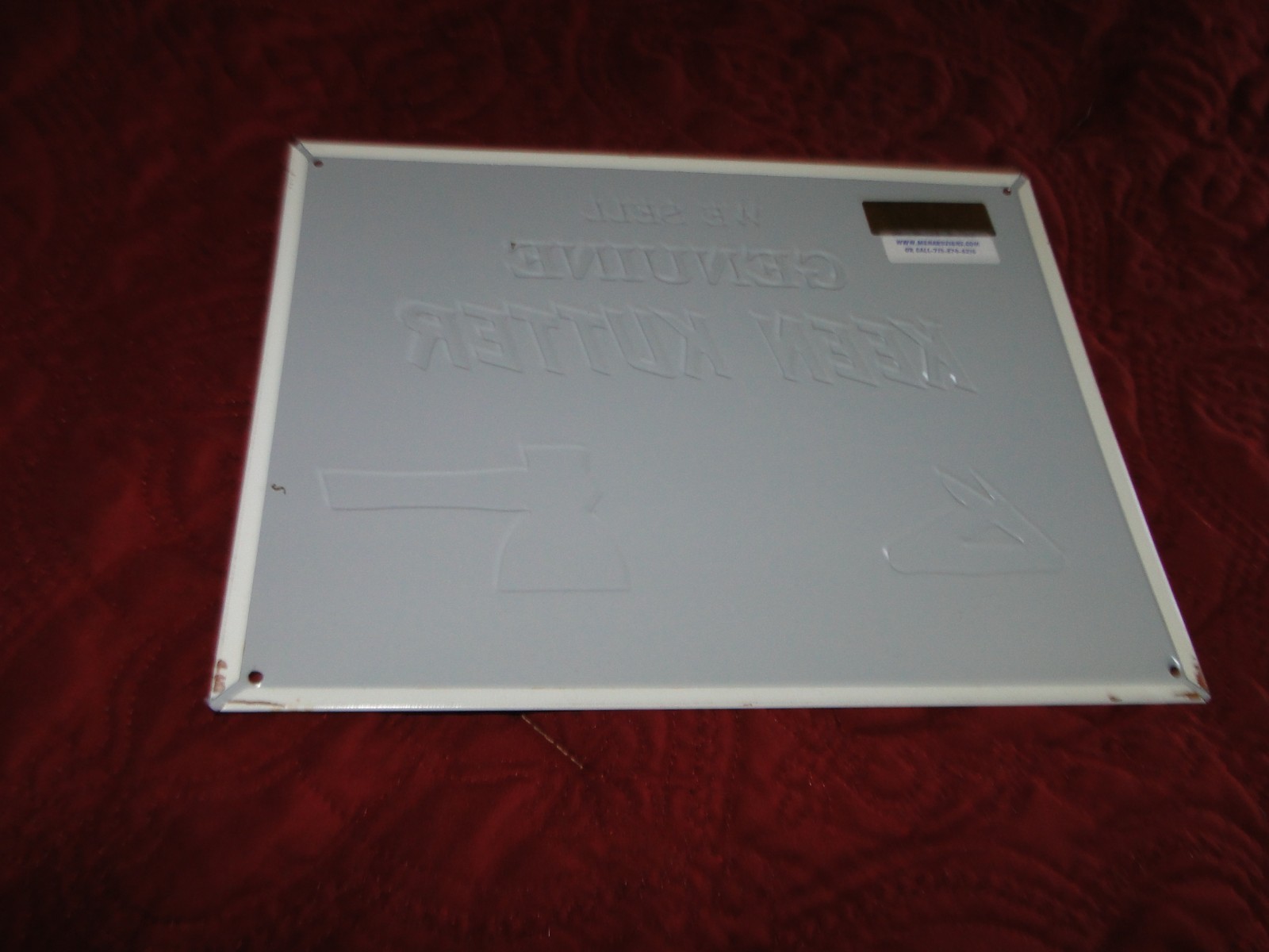 NOS Vintage Style Keen Kutter Tools Sign Metal Advertising AAA SIGN Co 8″ X 12″