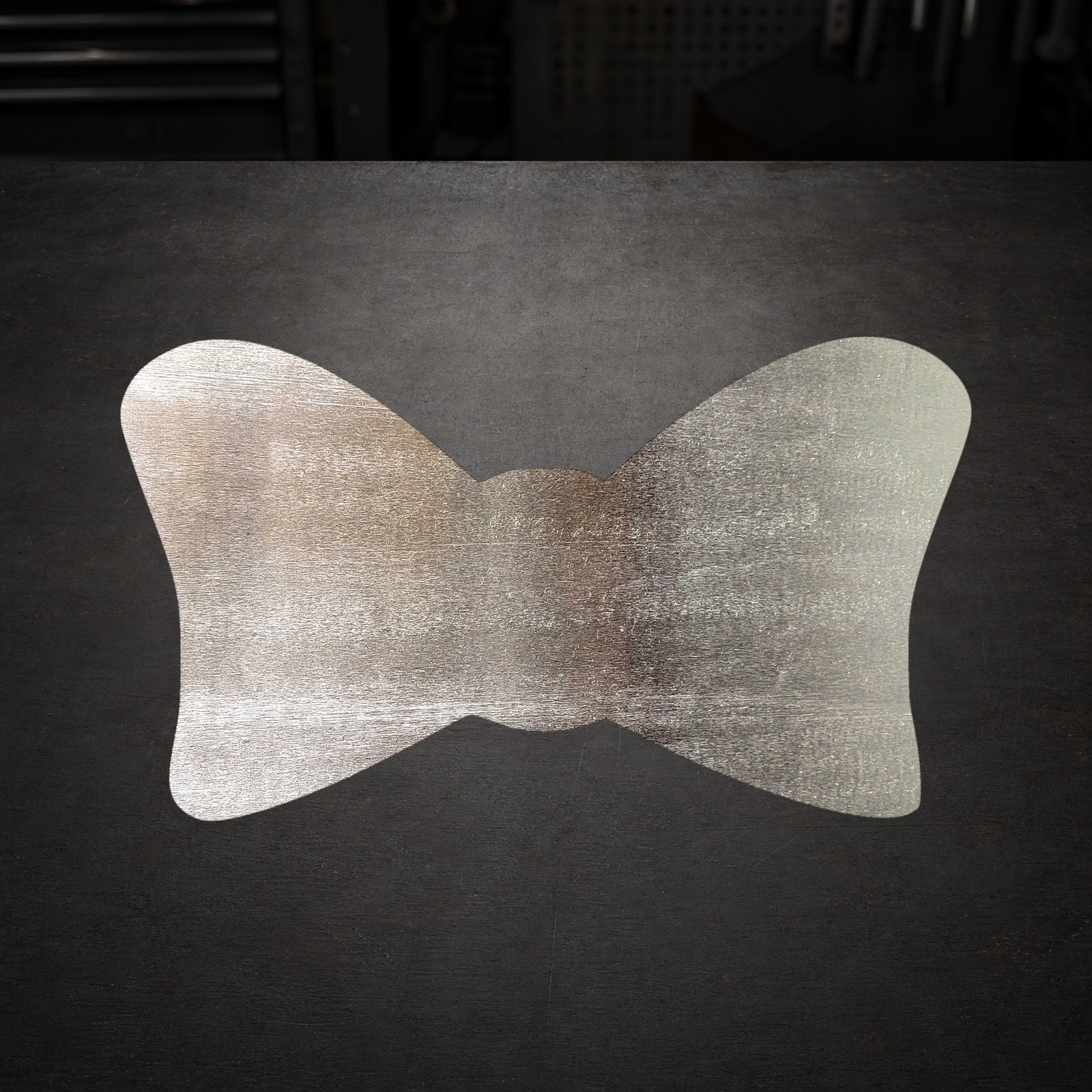 Bow 2 Steel Cutout Shape, Raw Metal Wall Art and Craft Supply