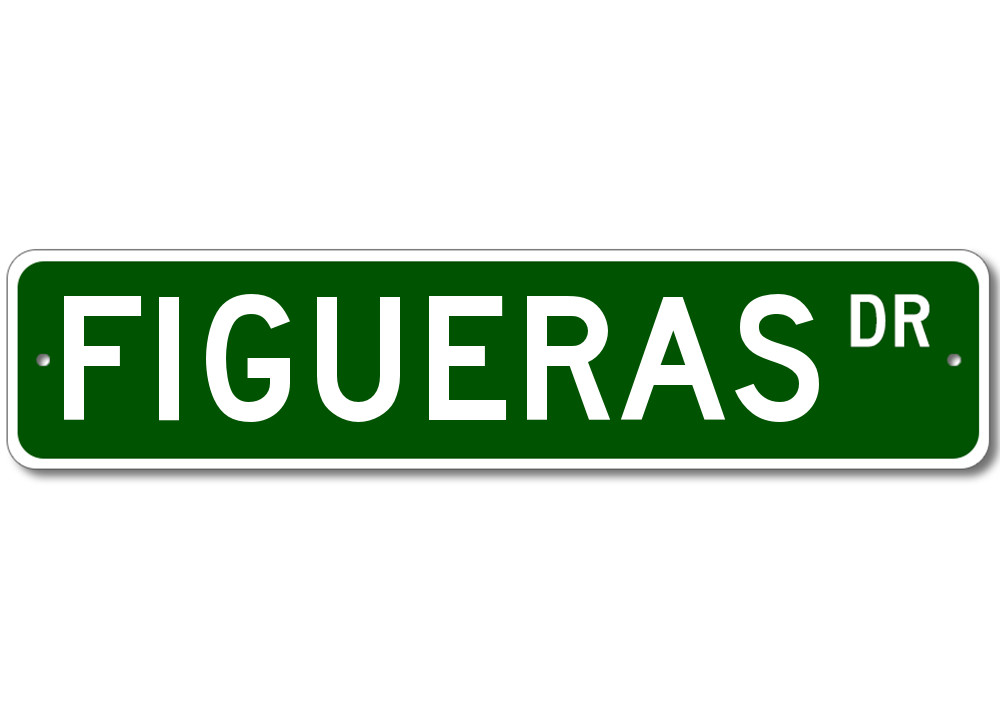 FIGUERAS Street Sign – Personalized Last Name Signs
