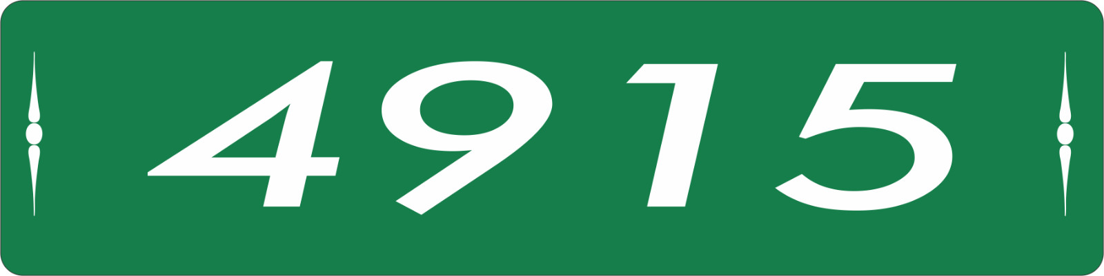 Personalized Aluminum Metal Address Sign Customized With Custom Number 3″ x 12″