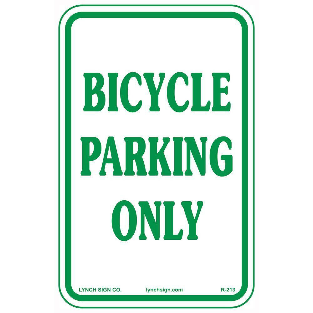 10 In. X 14 In. Bicycle Parking Sign Printed on More Durable, Thicker, Longer La