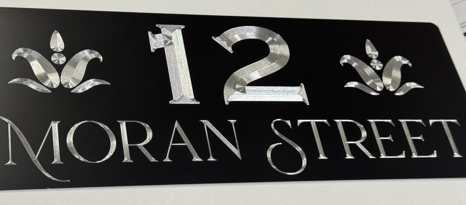 Engraved Personalized Custom House Home Number Street Address Metal 16×6 Sign