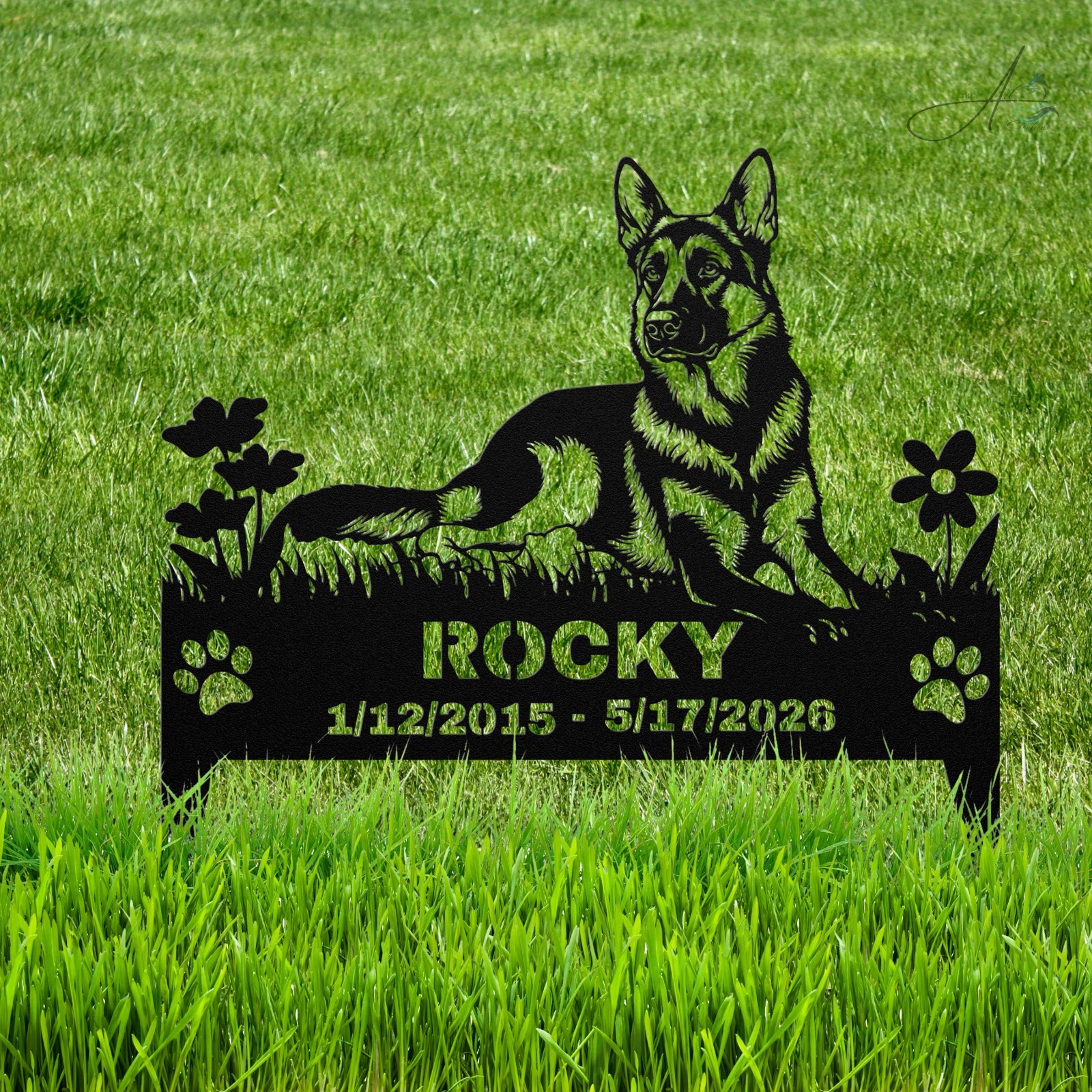 Custom Pet Memorial Garden Stake, Personalized Dog Photo Grave Marker Sign