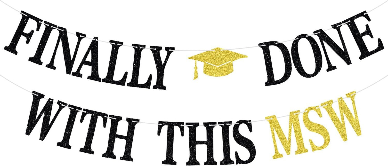 Master of Social Work Graduation Banner – Congratulations Social Worker Decor