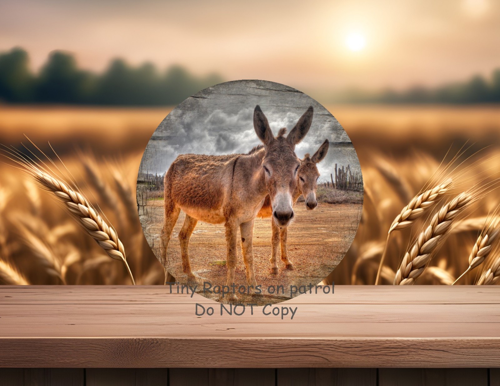 Donkey~Farm~ 10 inch~ Metal~ Round ~Sign~ FREE shipping~ CHOICE~ Gifts~Spring