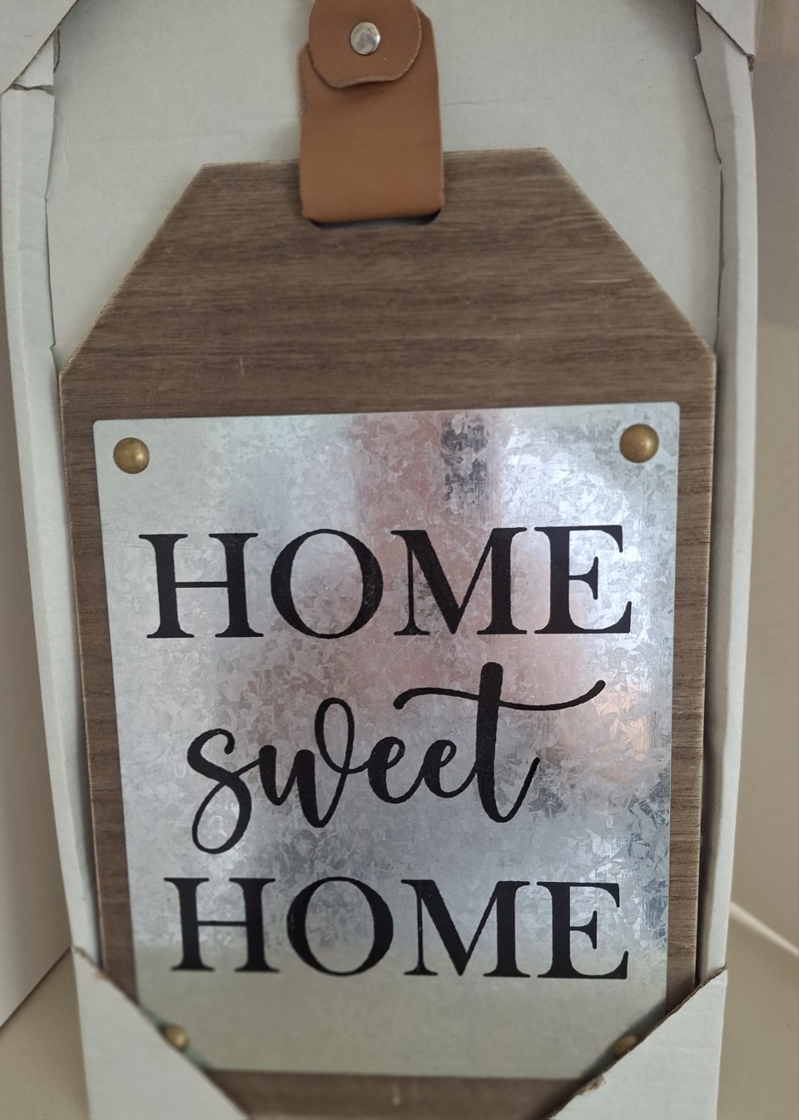 Wall Decor Key Holder Galvanized Steel / Wood Sign Of The Times