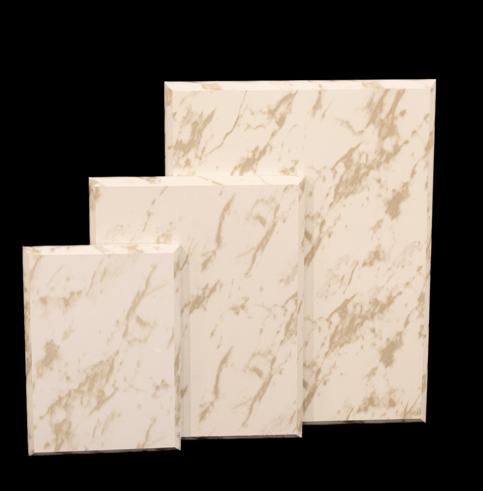 White Marble Finish Blank Award Plaque, DIY Blank Sign 5×7, 7×9, 9×12 inch