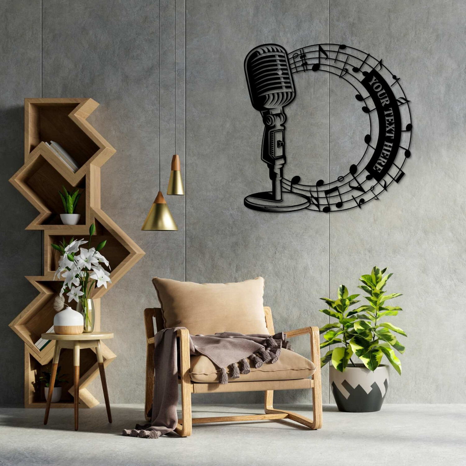 Personalized Microphone Metal Sign. Custom Singer Wall Decor. Entertainer Gift