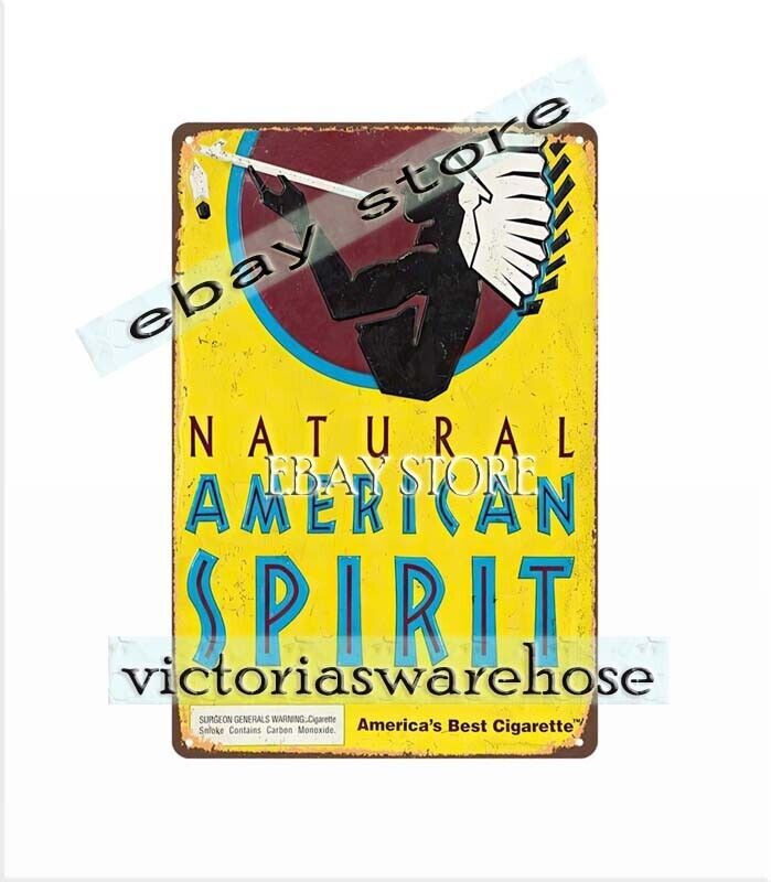 natural American spirit native America Indian metal tin sign kitchen art prints