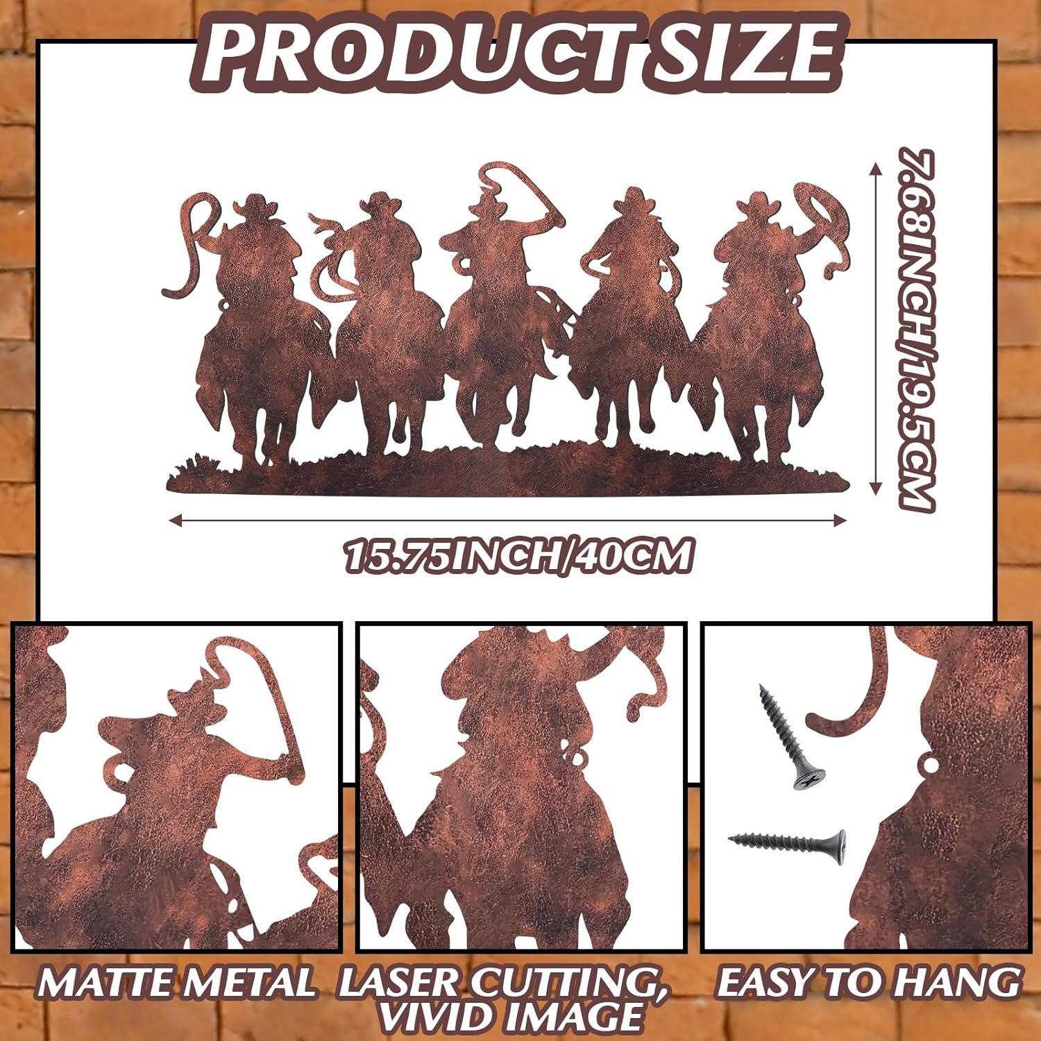 Western Wall Decor Cowboy Silhouette Vintage Metal Wall Decor Silhouette Room Ha