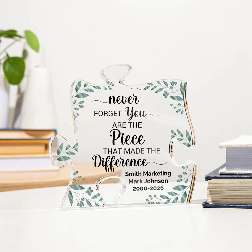 Personalized Difference Maker Plaque For Coworker Teacher Retirement