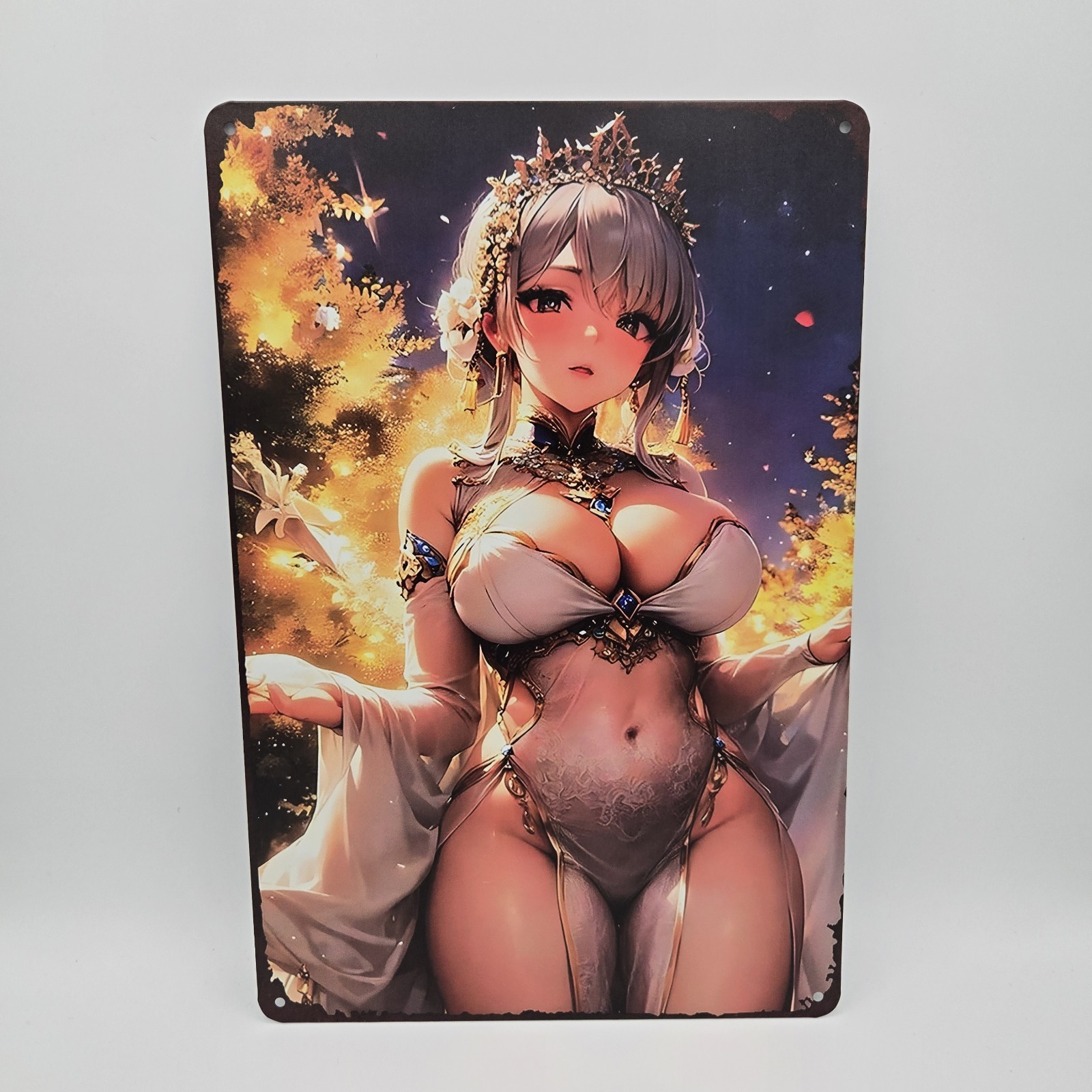 Pinup Anime Girl Metal Tin Sign Wall Posters 8×12