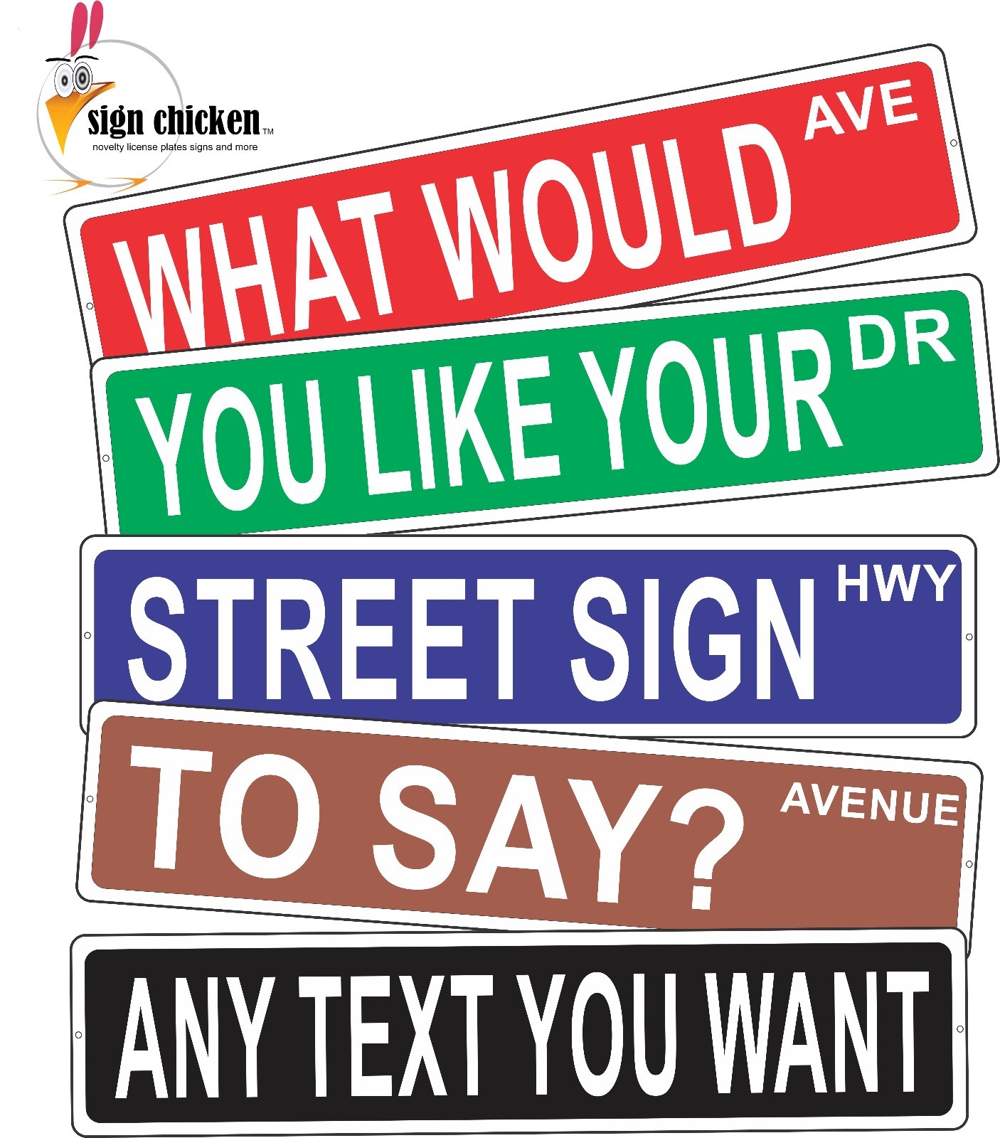 PERSONALIZED STREET SIGN – any text you want – ALUMINUM 4″ X 18″, gift