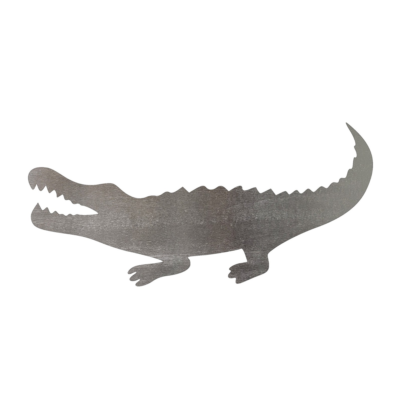 Alligator Steel Cutout Shape, Raw Metal Wall Art and Craft Supply