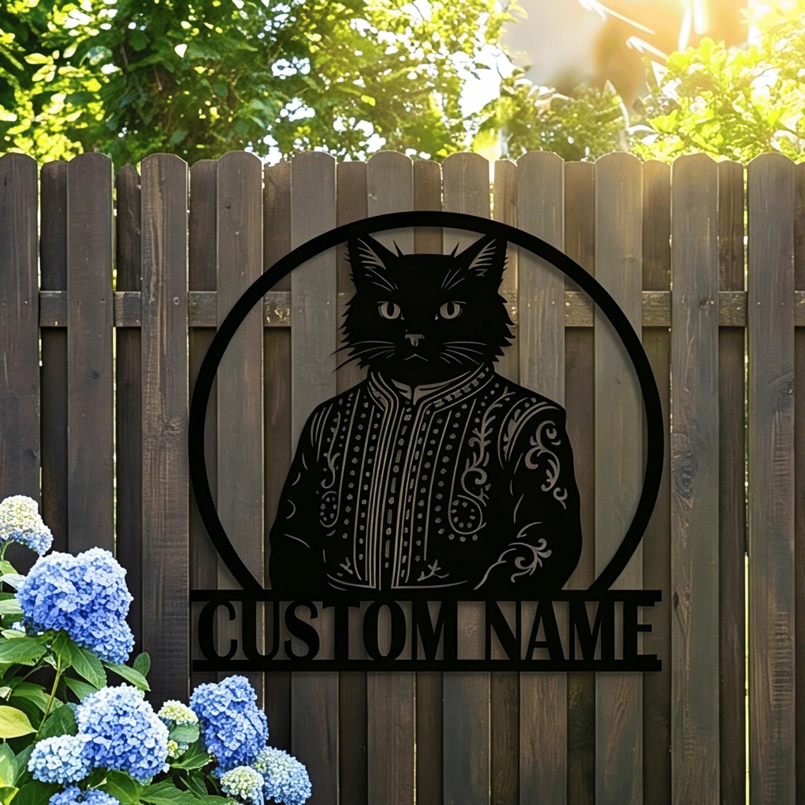 Custom Cat Memorial Sign, Personalized Pet Loss Gift for Cat Lovers, Metal Cat