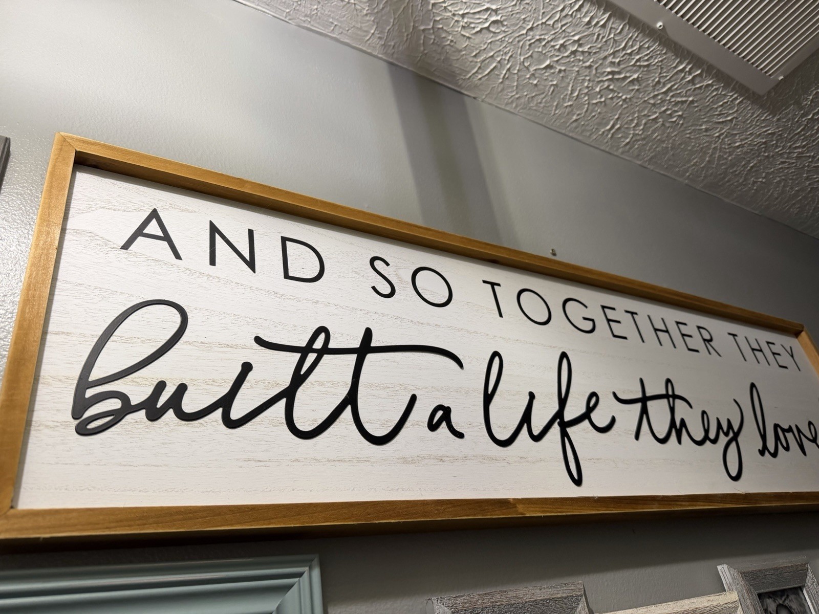 Hobby Lobby Inspirational Wood Wall Sign Love Hearts Large 43″ x 12″