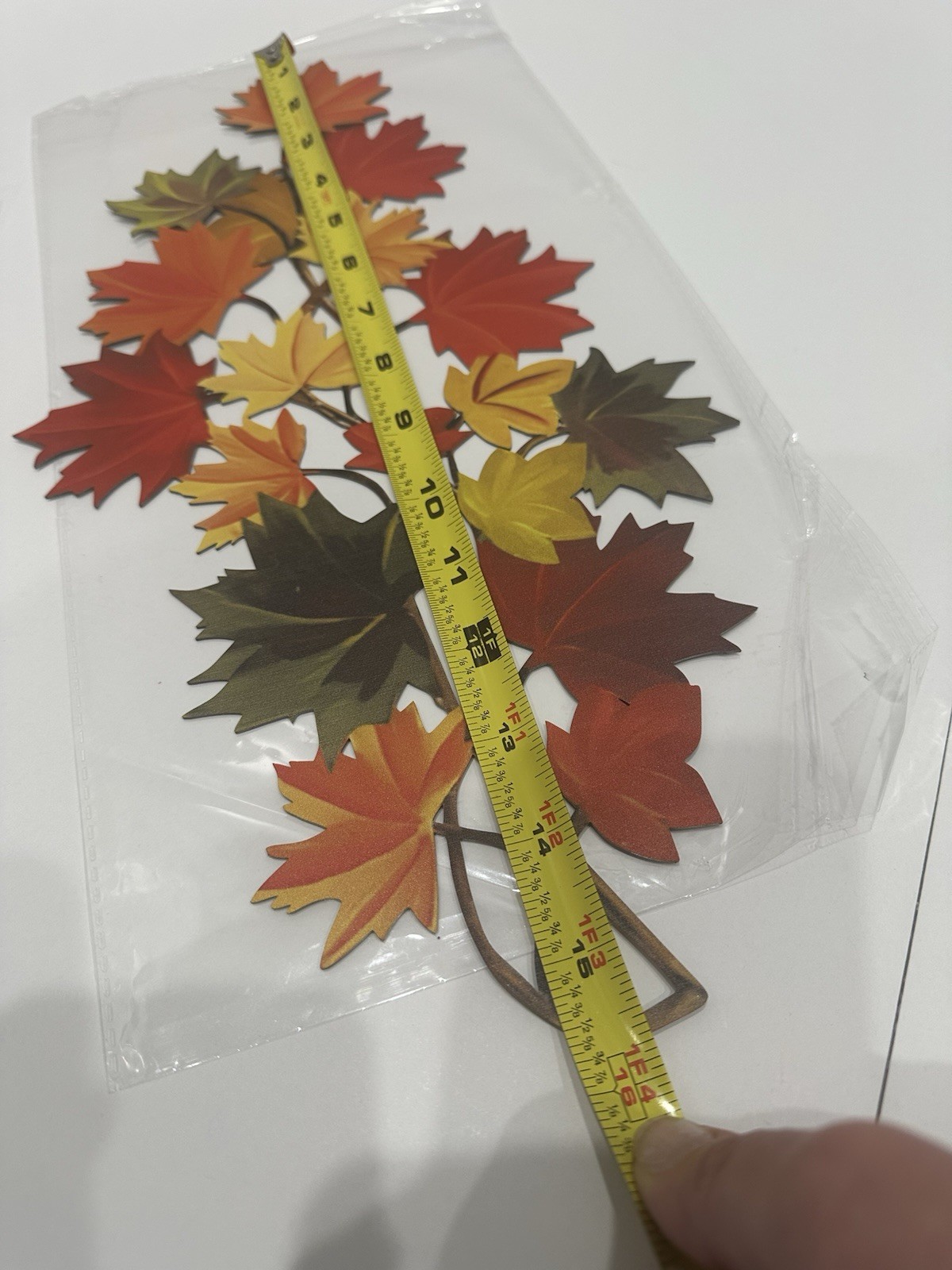 Metal Tree Leaf Wall Decor 2 PCS Rustic Vine Branch Art 15.75 Inch Indoor Outdo